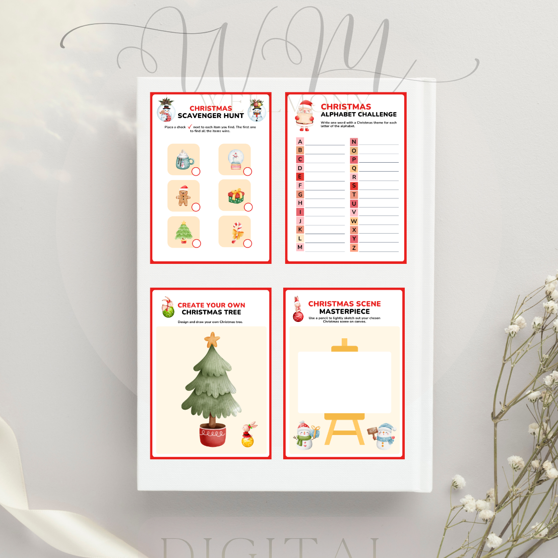 Christmas Activity Book for Kids – Digital Download - Wellmony