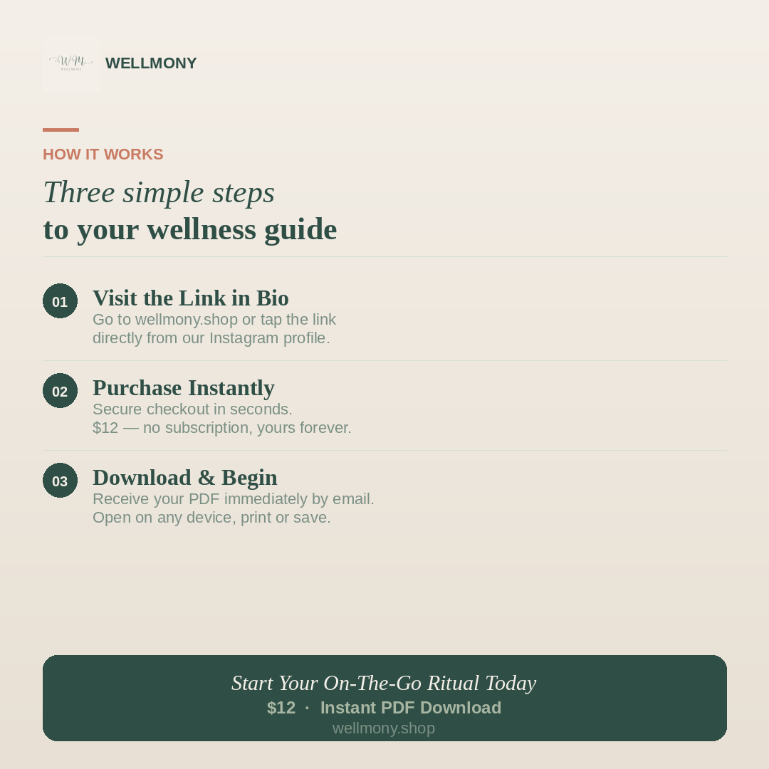 On The Go Wellness Guide — Luxury Digital Ebook | Wellmony - Wellmony