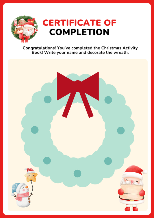Christmas Activity Book for Kids – Digital Download