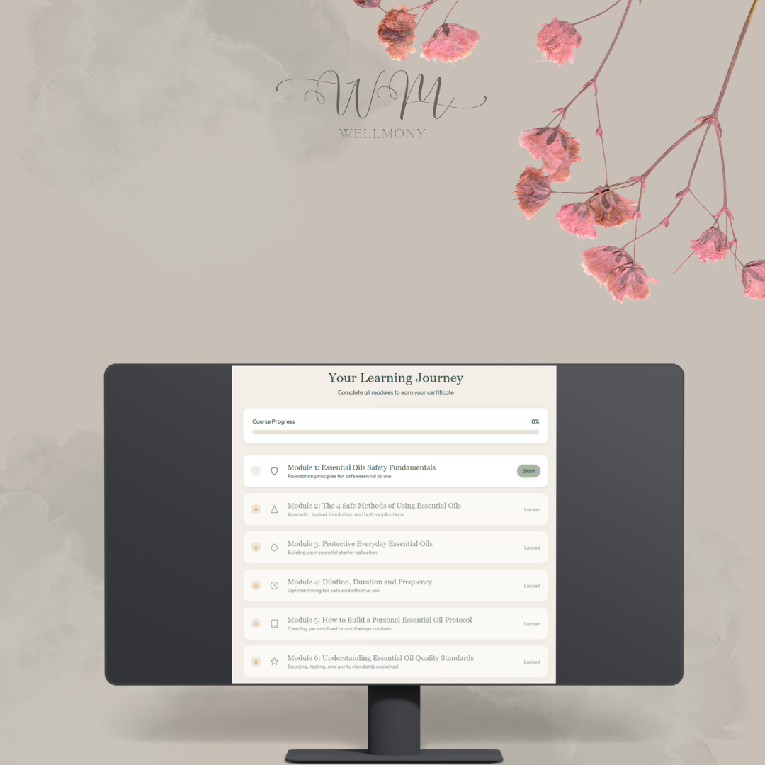 Essential Oils Safety Course - Digital product - Instant access - Wellmony