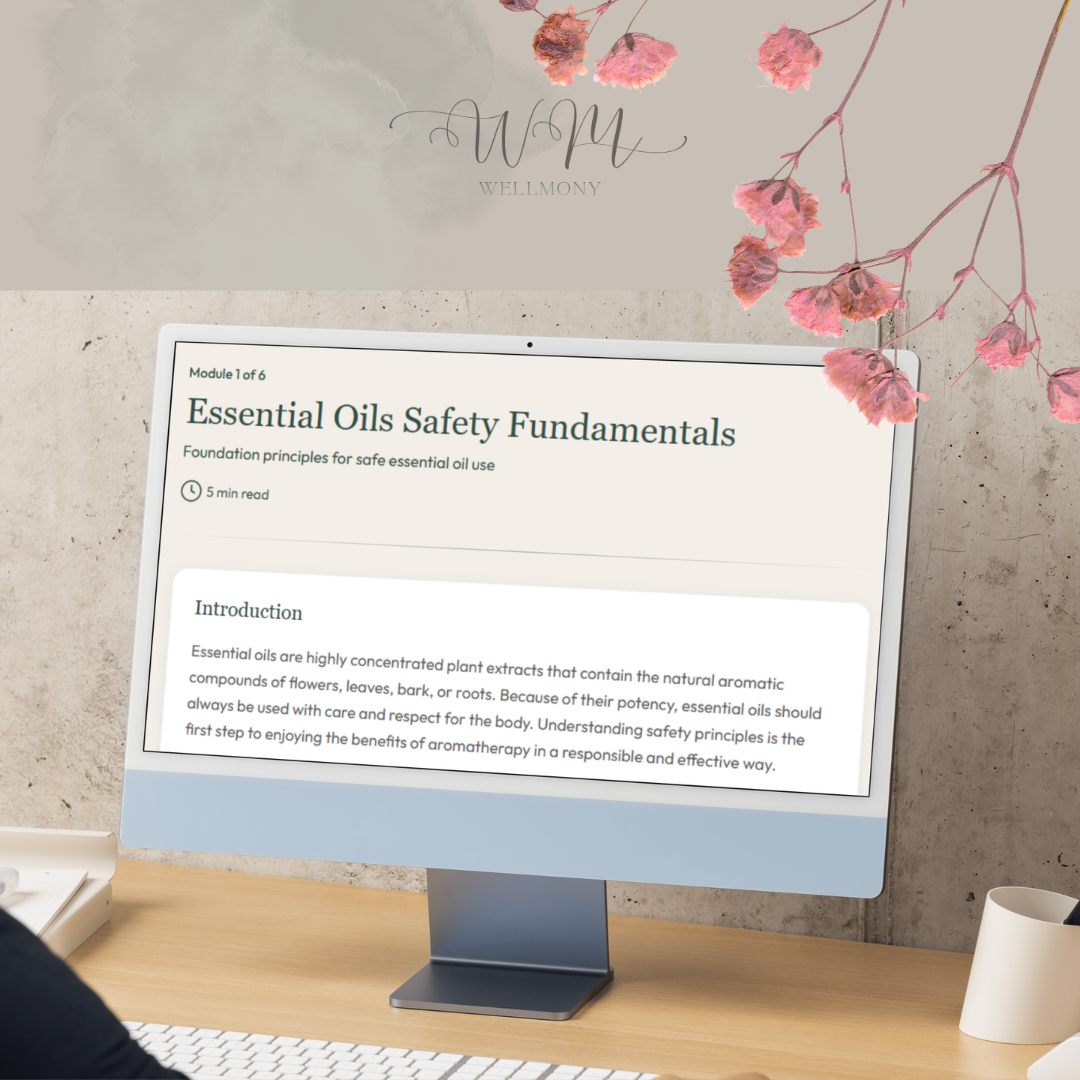 Essential Oils Safety Course - Digital product - Instant access - Wellmony