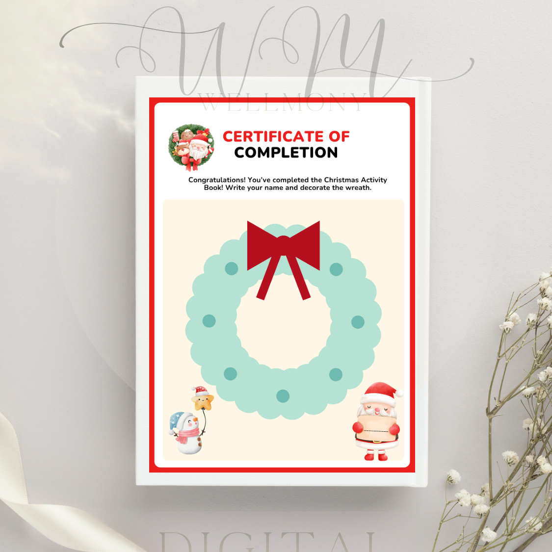 Christmas Activity Book for Kids – Digital Download - Wellmony