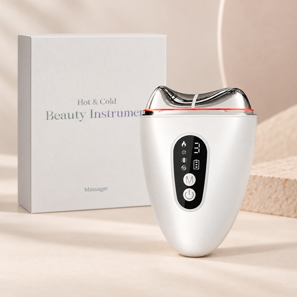 FACE FLOW™ — Hot & Cold Facial Massager - Wellmony