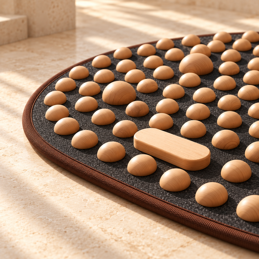 GROUND STEP™ — Wooden Foot Acupressure Mat